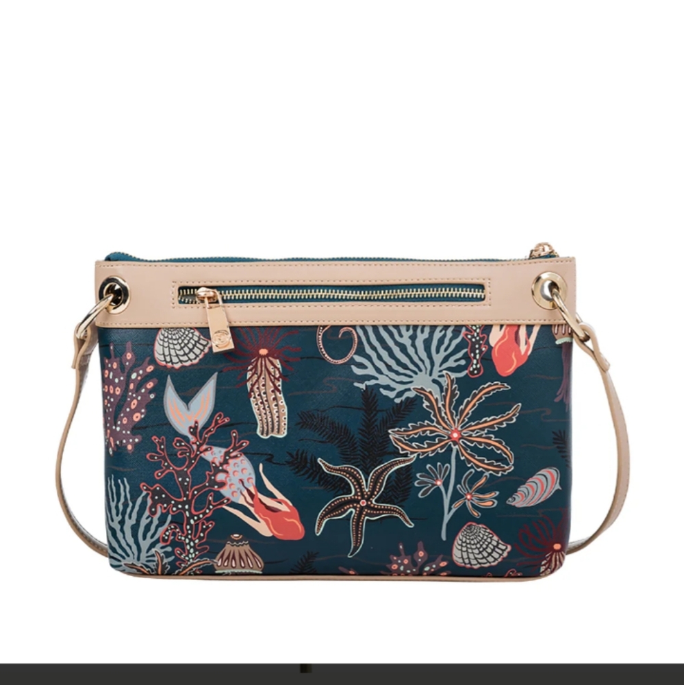 Spartina 449 Blue and Tan Crossbody Bag